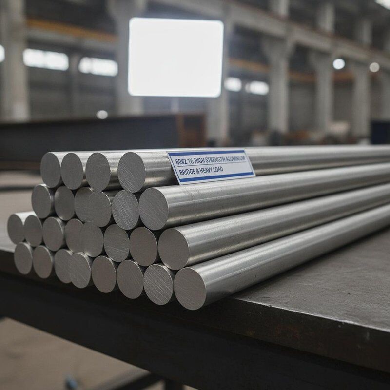 6082 T6 High Strength Aluminum Bar Rod for Bridge Construction and Heavy Load Applications पुल निर्माण और भारी भार अनुप्रयोगों के लिए उच्च शक्ति वाले एल्यूमीनियम बार रॉड